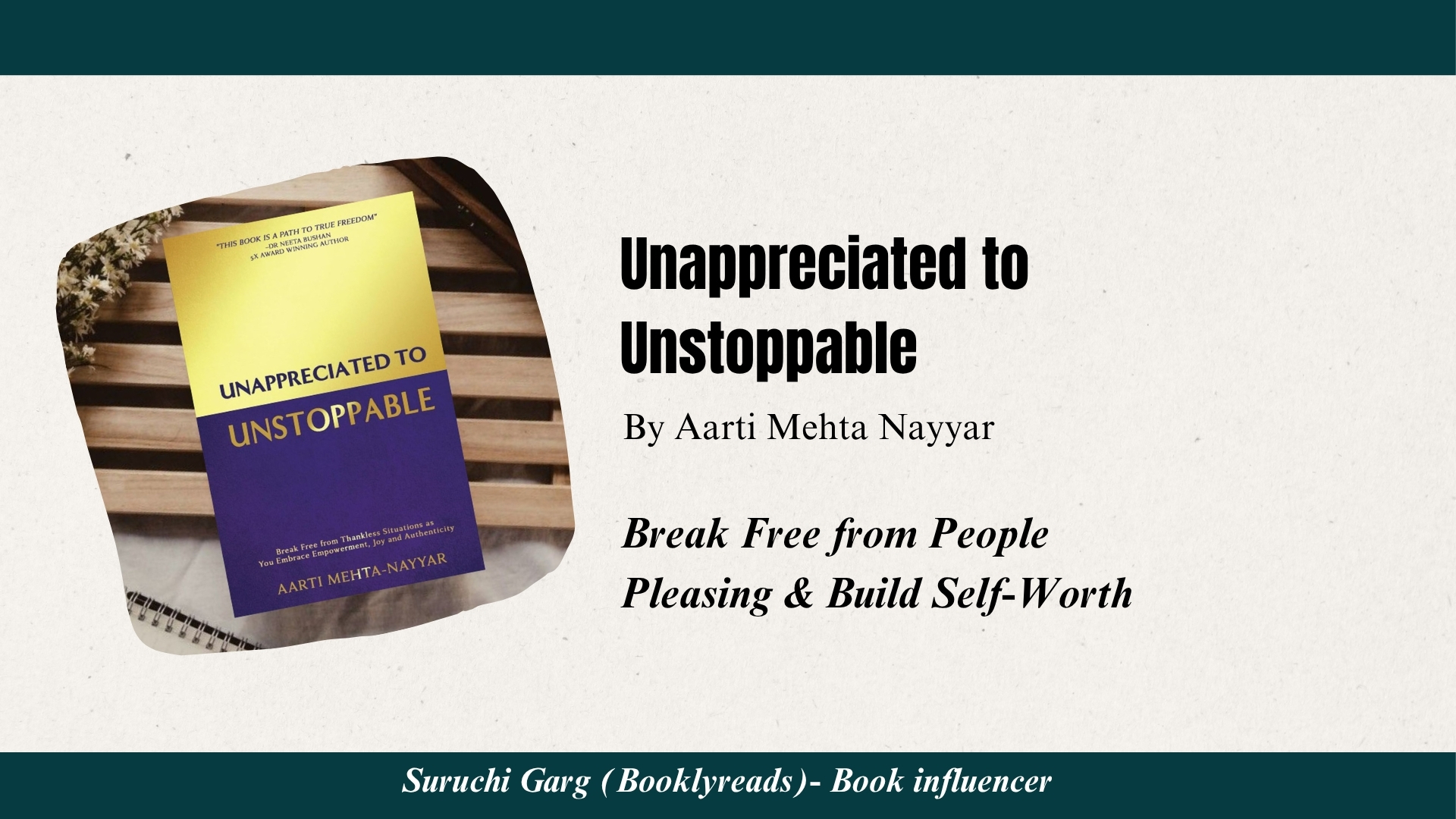 Unappreciated to Unstoppable book by Aarti Mehta Nayyar