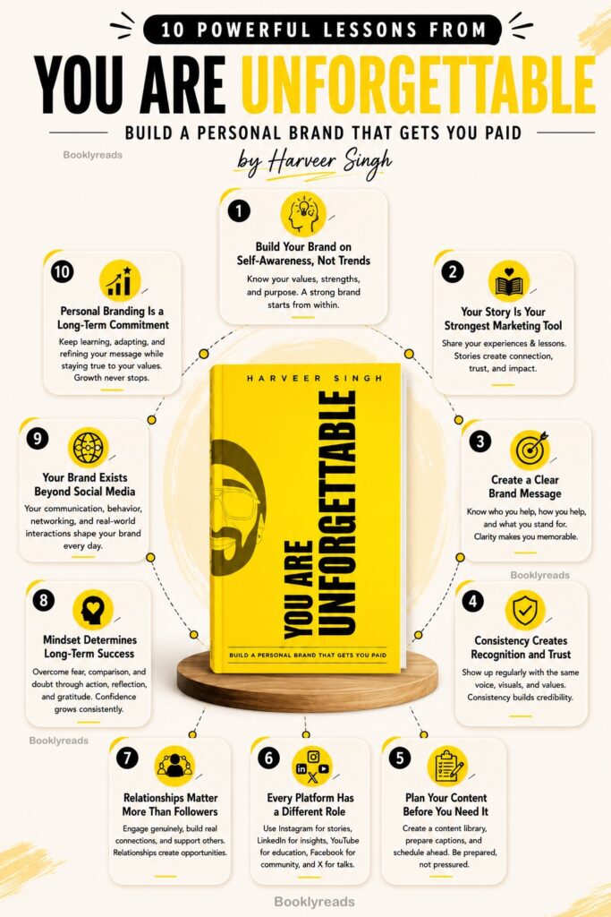Lessons from You Are Unforgettable book by Harveer Singh